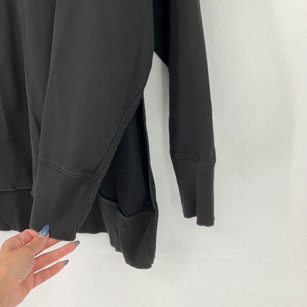 Universal Standard Black High Low Hem Pullover Sweatshirt Size Medium - Picture 4 of 10